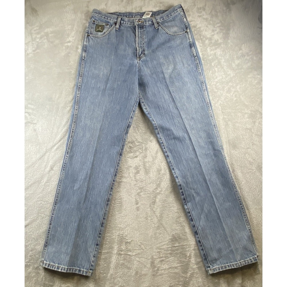 Cinch Men's Blue Jeans Green Label Size 35x34 Denim Relaxed Fit Western Cowboy